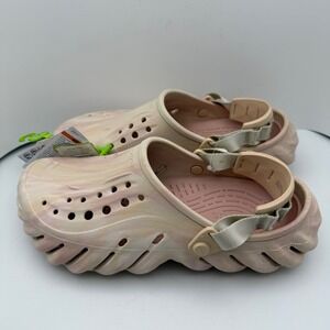 Crocs Echo Marbled Clog Mens M9 W11 Quartz Multi Color Slip On Shoes NWT